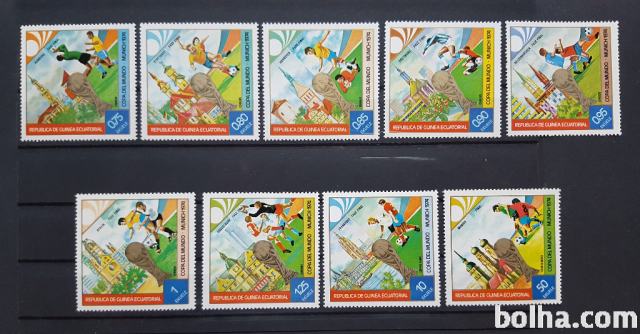 nogomet - Ekvatorialna Gvineja 1974 - Mi 337/345 - čiste (Rafl01)