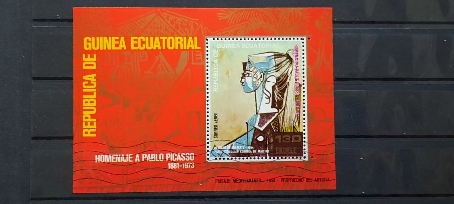 Picasso - Ekvatorialna Gvineja 1974 - Mi B 115 -blok, žigosan (Rafl01)