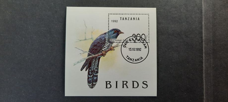 ptice - Tanzanija 1992 - Mi B 190 - blok, žigosan (Rafl01)