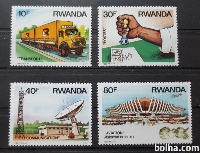 transport - Ruanda 1986 - Mi 1327/1330 - serija, čiste (Rafl01)