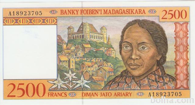 BANKOVEC 2500-1998 ARIARY (MADAGASKAR)1983.UNC