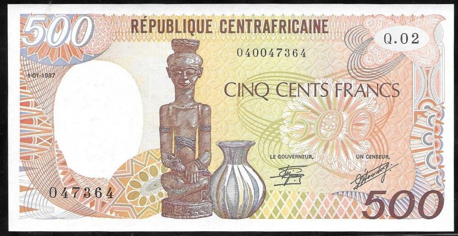 Centralno afriška republika 500 frankov 1987 UNC