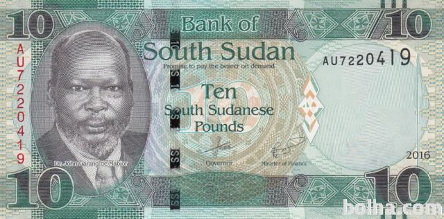 Južni Sudan, 10 funtov,letnik 2016, UNC
