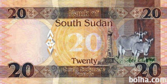 Južni Sudan, 20 funtov,letnik 2017, UNC