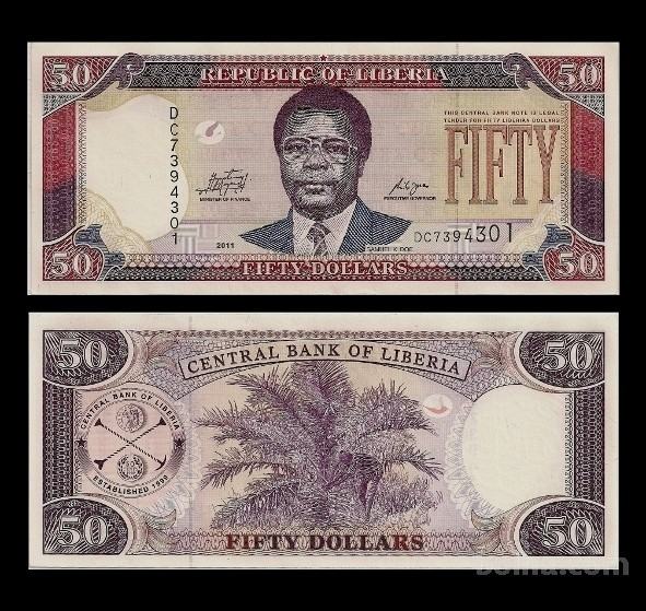 LIBERIJA - 50 dollars 2011 UNC