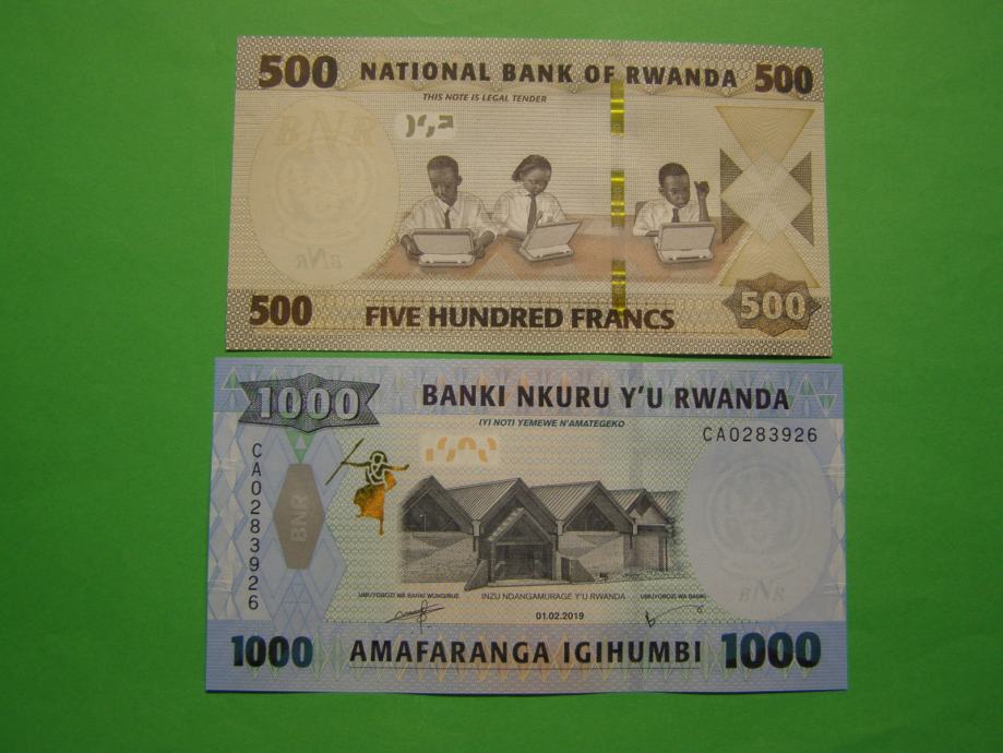 RUANDA (RWANDA) 2019 - 500 IN 1000 FRANKOV - PRODAM