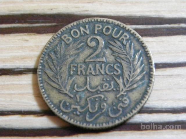 2 franka 1921 - Tunizija