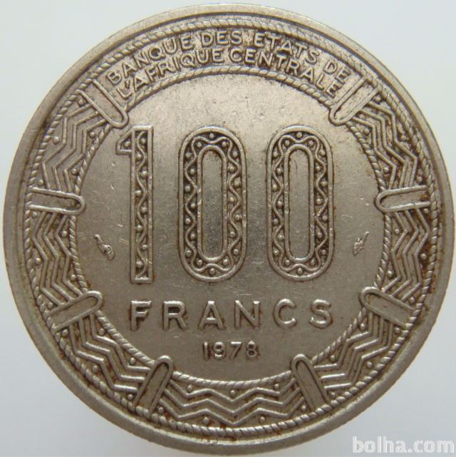 LaZooRo: Centralna Afriška republika 100 Francs 1978 XF Bokassa