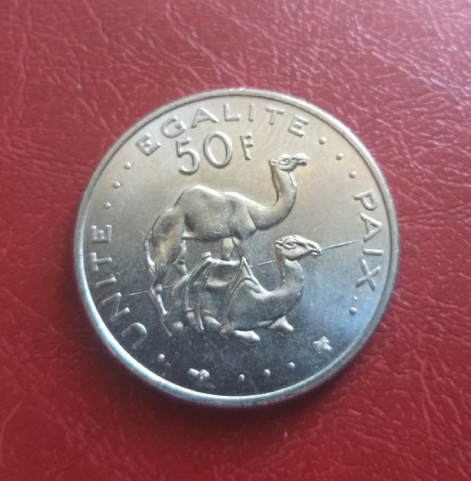 DJIBOUTI 50 frankov 1999 au unc