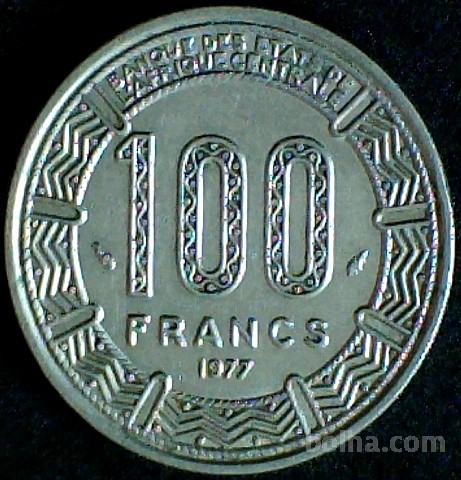 LaZooRo: Gabon 100 Francs 1977 XF