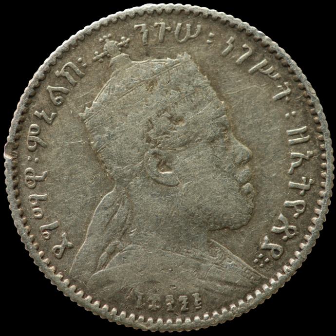 LaZooRo: Etiopija Gersh 1903 VF - srebro