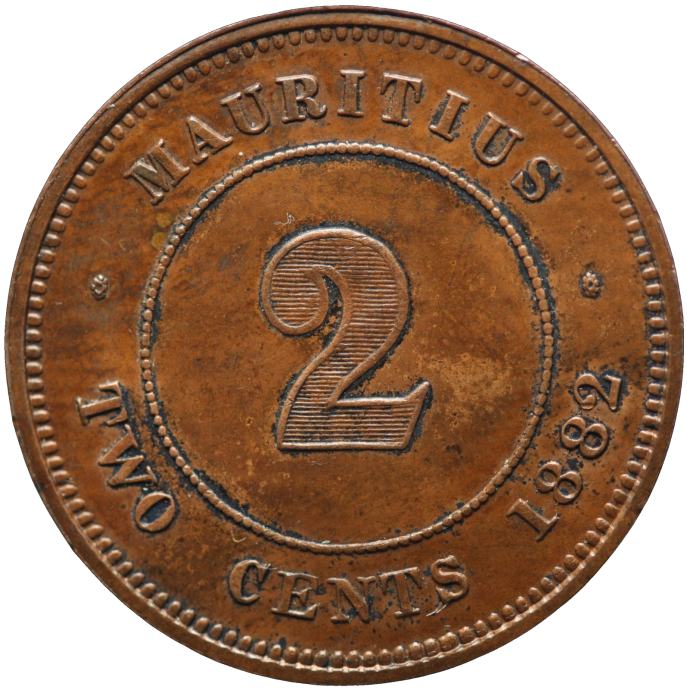 LaZooRo: Mavricij 2 Cents 1882 UNC redkejši