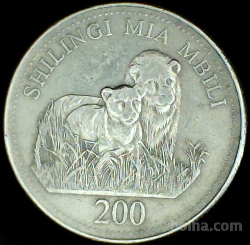 Tanzanija 200 Šilingov 1998