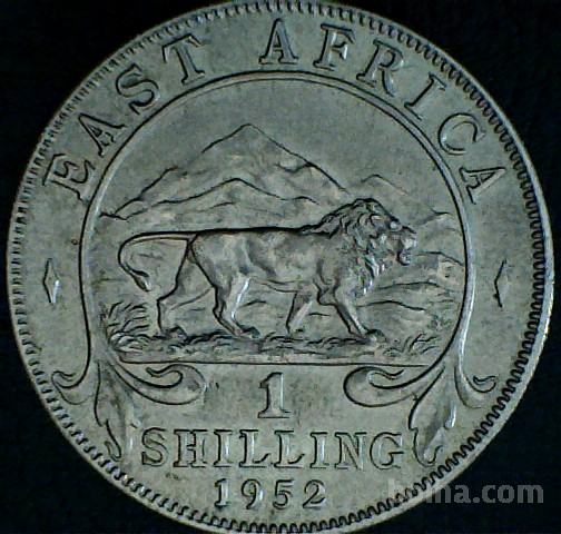 LaZooRo: Vzhodna Afrika 1 Shilling 1952 KN XF/UNC