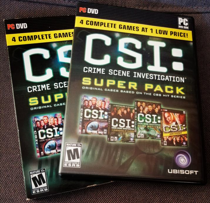 CSI: Crime Scene Investigation SUPER PACK (4 PC igre), 4x DVD