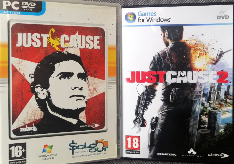 PC igri: Just Cause / Just Cause 2 (akcija, pustolovščina), 2x DVD-ROM