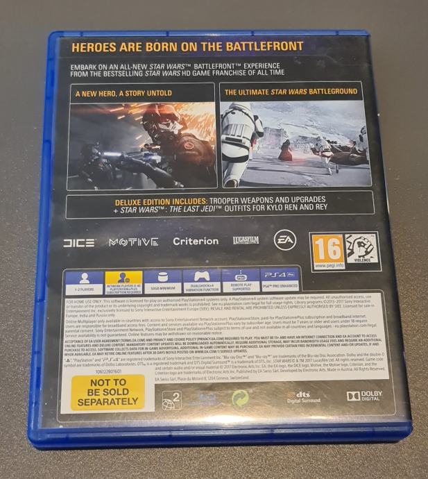 Star Wars Battlefront II – Elite Trooper Deluxe Edition – PS4 – Très Bon État
