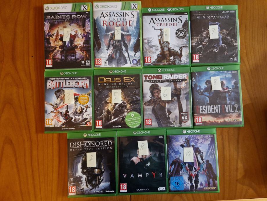 Prodam igre za Xbox 360/One/Series