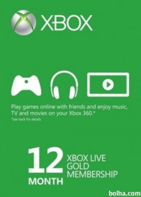 Xbox Live Gold 12 Month Membership (Europe)