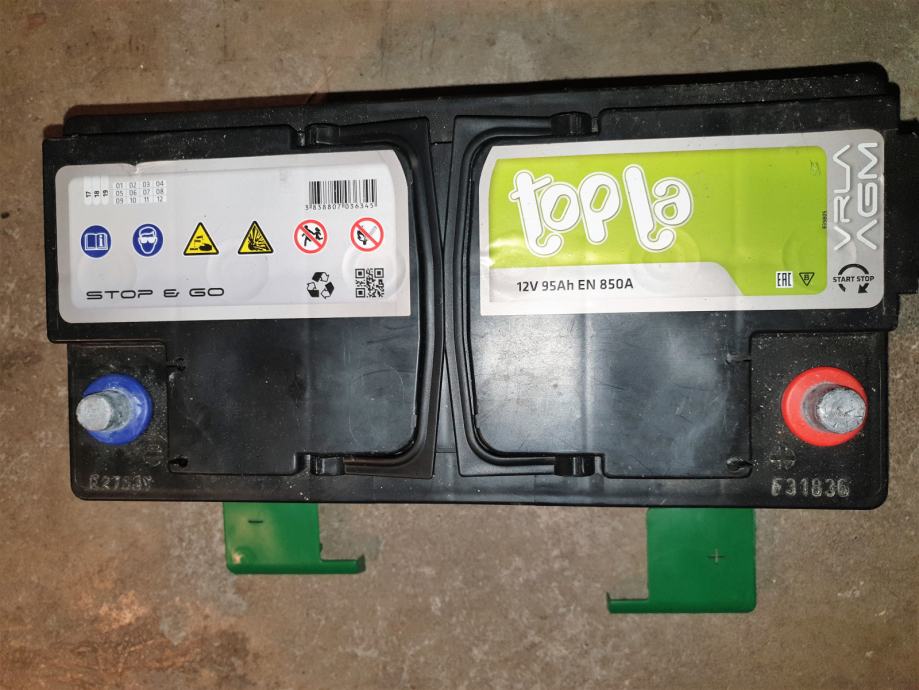 Topla Nano AGM/VRLA - Start/Stop - 12V 95Ah 850A rabljen