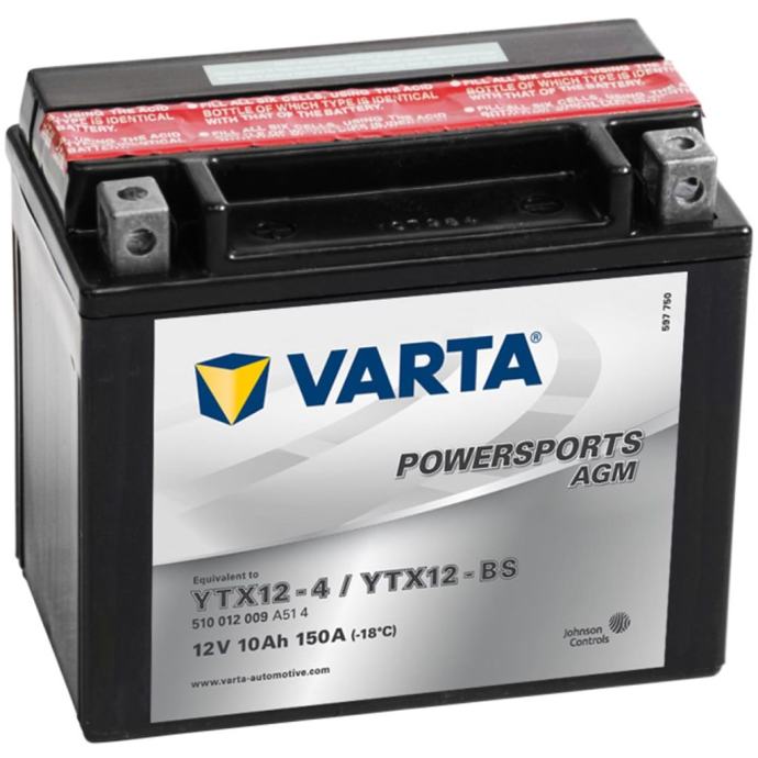 Varta Akumulator za Motorna Kolesa Powersports AGM YTX12-4/YTX12-BS
