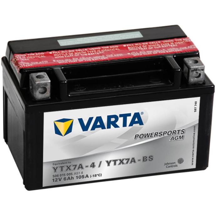 Varta Akumulator za motorno kolo Powersports AGM YTX7A-4 / YTX7A-BS