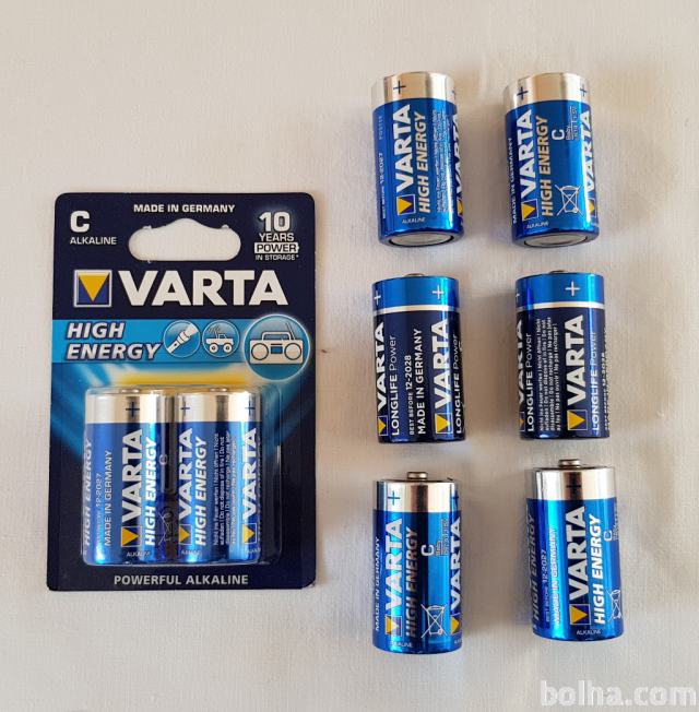 Alkalna baterija VARTA C 1,5V 8 kosov