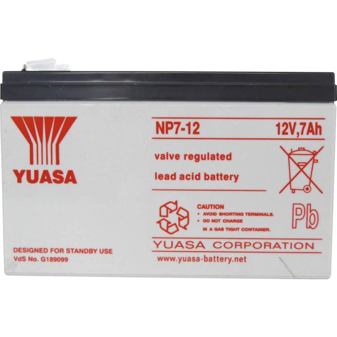 Svinčev akumulator 12 V 7 Ah Yuasa NP7-12 NP7-12 svinčevo-koprenast (A