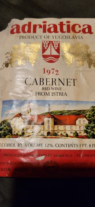 UGODNO: Arhivsko vino, staro 52 let, Cabernet 1972, 10 buteljk