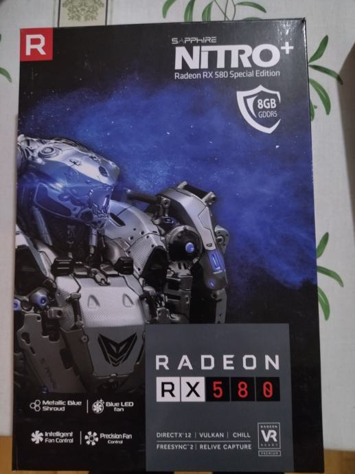 SAPPHIRE NITRO + RADEON SPECIAL EDITION RX580 8 GB -MODRA