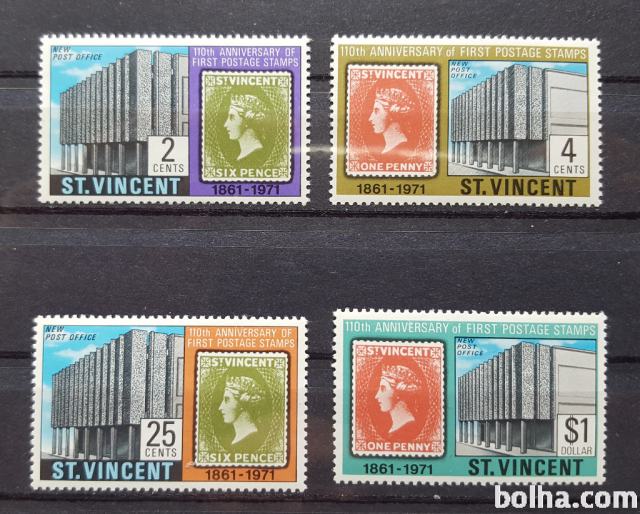110 let znamk - St. Vincent 1971 - Mi 291/294 - serija, čiste (Rafl01)