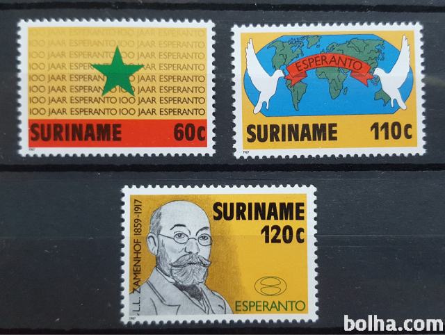Esperanto - Suriname 1987 - Mi 1198/1200 - serija, čiste (Rafl01)