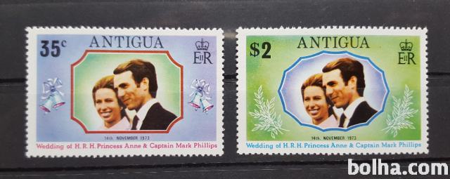 kraljevska poroka - Antigua 1973 - Mi 310/311 - serija, čiste (Rafl01)