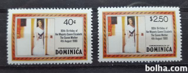 mati kraljica - Dominica 1980 - Mi 688/689 - serija, čiste (Rafl01)