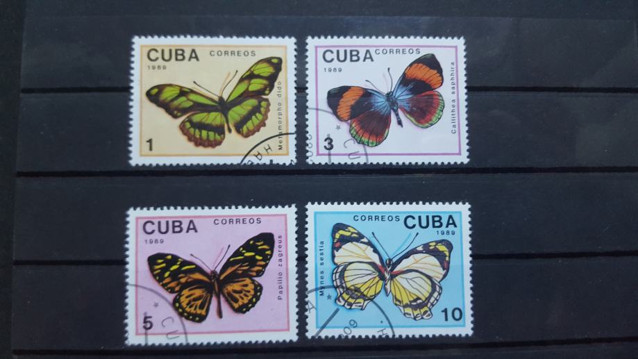 metulji - Kuba 1989 - Mi 3265/3270 - 4 znamke, žigosane (Rafl01)
