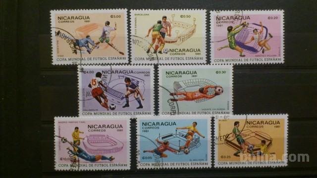 nogomet - Nikaragva 1981 - Mi 2182/2189 - serija, žigosane