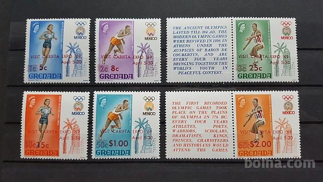 olimpijske igre - Grenada 1969 - Mi 301/306 - serija, čiste (Rafl01)