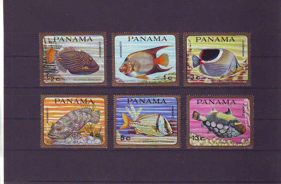 PANAMA - EXOTIČNE RIBE - MI. 1070/5** - katalog 6.20€ - (msmk)