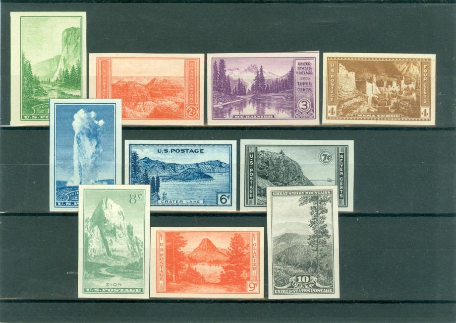 USA 1934 narodni parki Farley print serija MNG