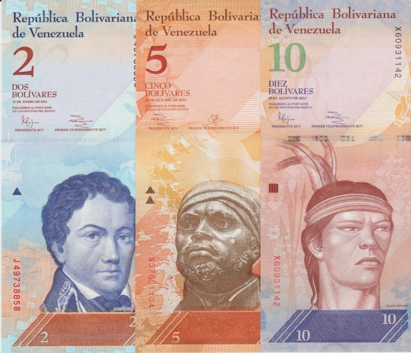BANK.2-2012,5-2013,10-2014 BOLIVARES (VENEZUELA)UNC