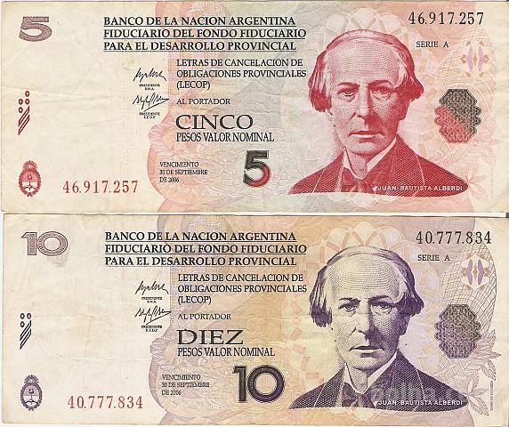 BANK.LECOP ŠE 10 PESOS PNL (ARGENTINA) 2001.(2006),VF