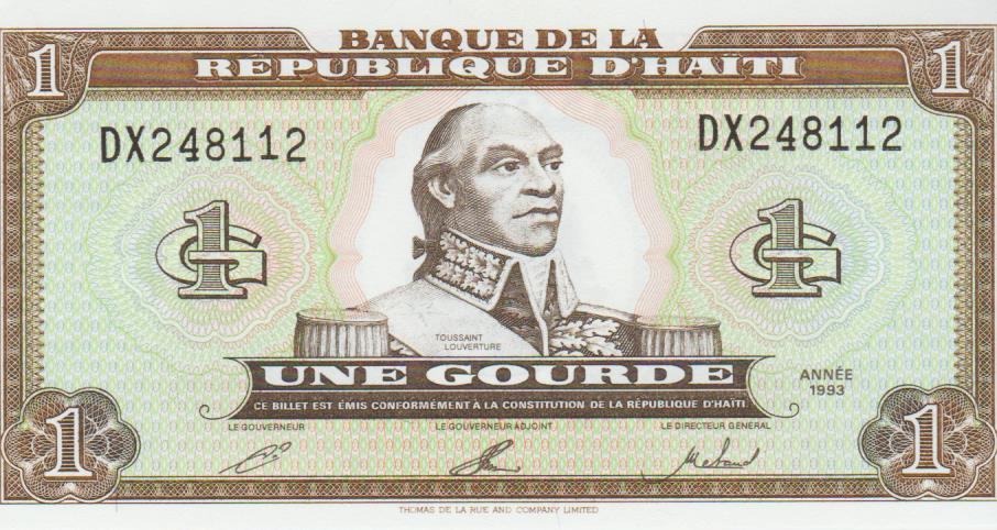 BANKOVEC 1 GOURDES P253a,P259a (HAITI) 1993.UNC