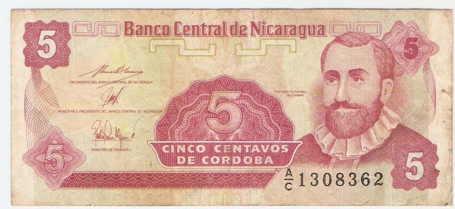 BANKOVEC 5 centavo Nikaragva
