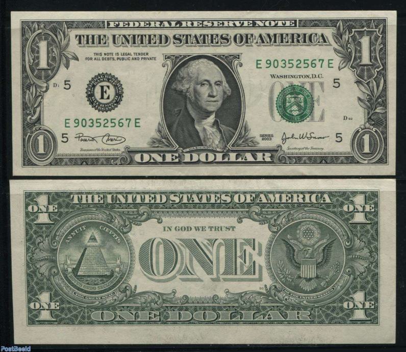 Bankovec en dollar amerika us 2003