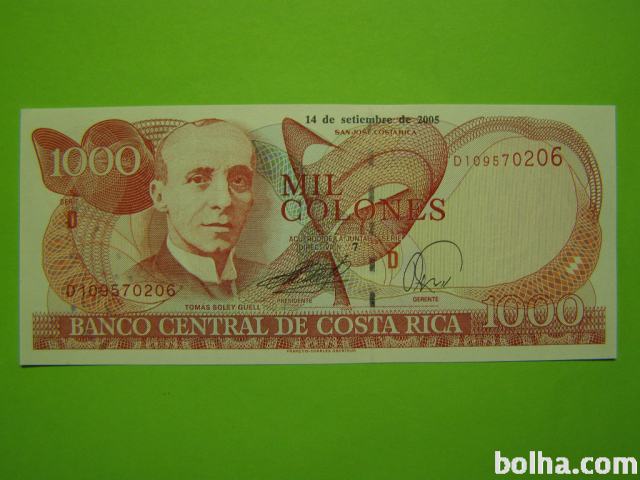 KOSTARIKA (COSTA RICA) 2005 - 1000 KOLONES - PRODAM