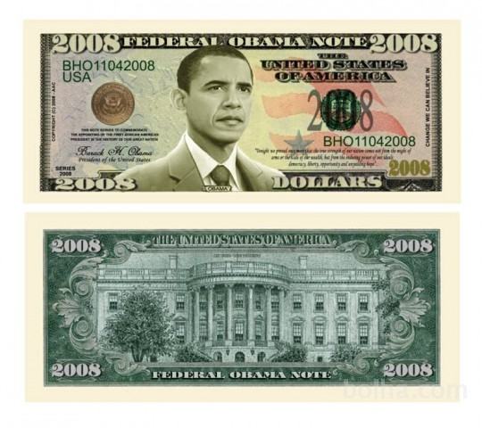 ZDA, 20 dolarjev, 2008, Obama, UNC