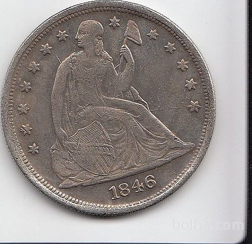 AMERIKA 1 DOLLAR 1846-replika