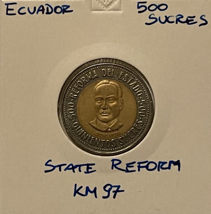 Ekvador 500 Sucres 1995-Reform