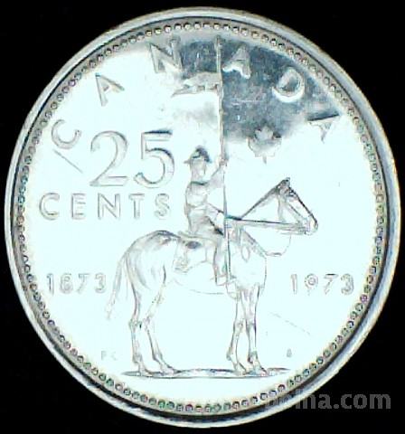 Kanada 25 Cents 1973 XF