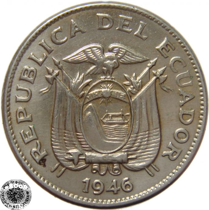 LaZooRo: Ekvador 10 Centavos 1946 XF